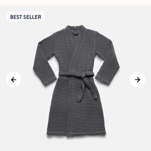 Brooklinen Waffle Robe - S - Graphite